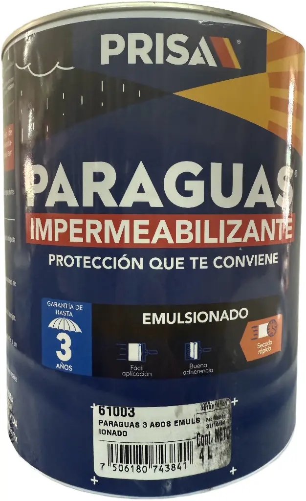 PARAGUAS 3 AÑOS EMULSIONADO