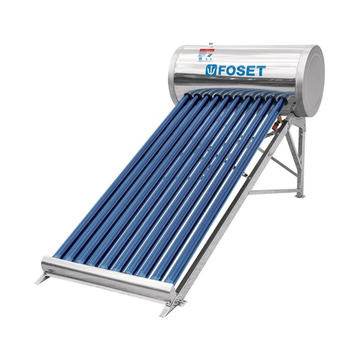 [CALE-10S] Calentador solar de agua 10 tubos, 130L, 3 personas, Foset