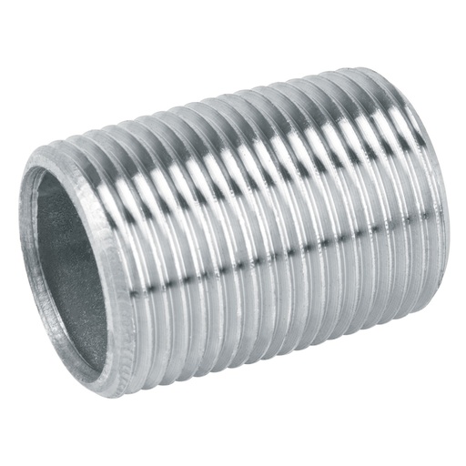 [CG-472] Niple de acero galvanizado 3/4' cuerda corrida, Foset