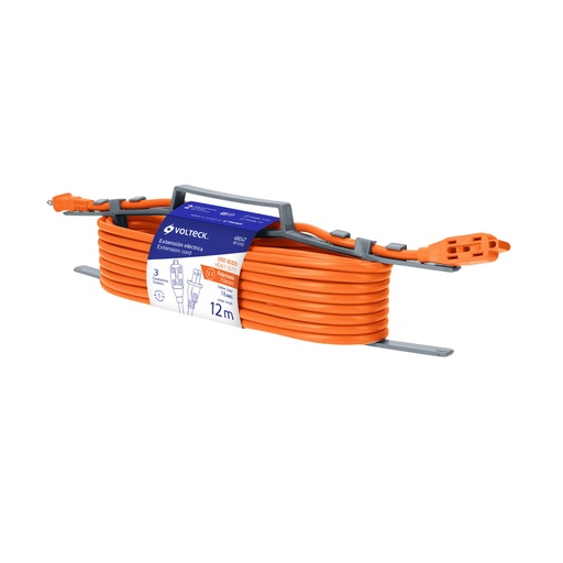 [ER-12X16] Extensión eléctrica de uso rudo 12 m 2x16 AWG, Volteck