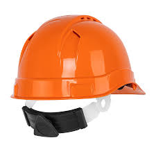 [CAS-NI] Casco de seguridad ventilado, ajuste de matraca, naranja