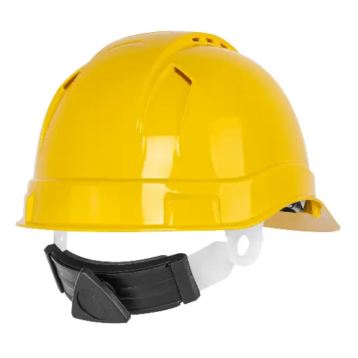 [CAS-AI] Casco de seguridad ventilado, ajuste de matraca, amarillo