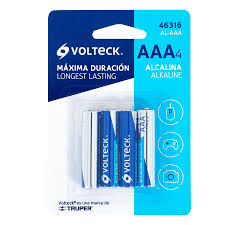 [AL-AAA] Blíster con 4 pilas alcalinas AAA, VOLTECK