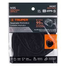 [MAS-PLEN] Respirador plegable N95 negro para polvos y partículas